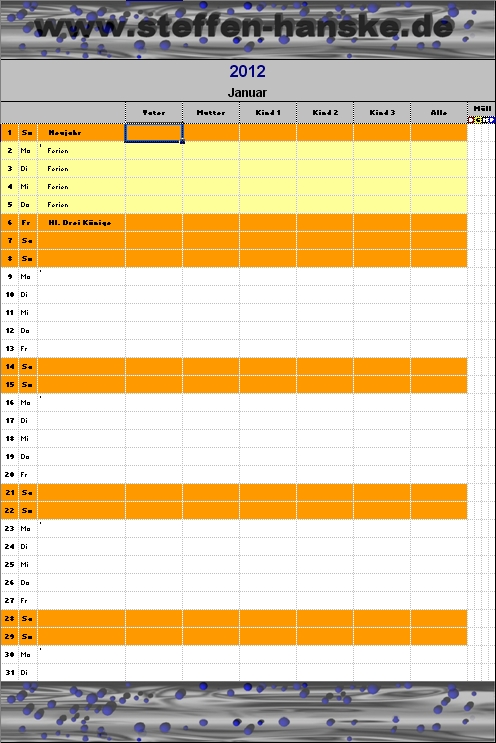 Kalender Monatssicht